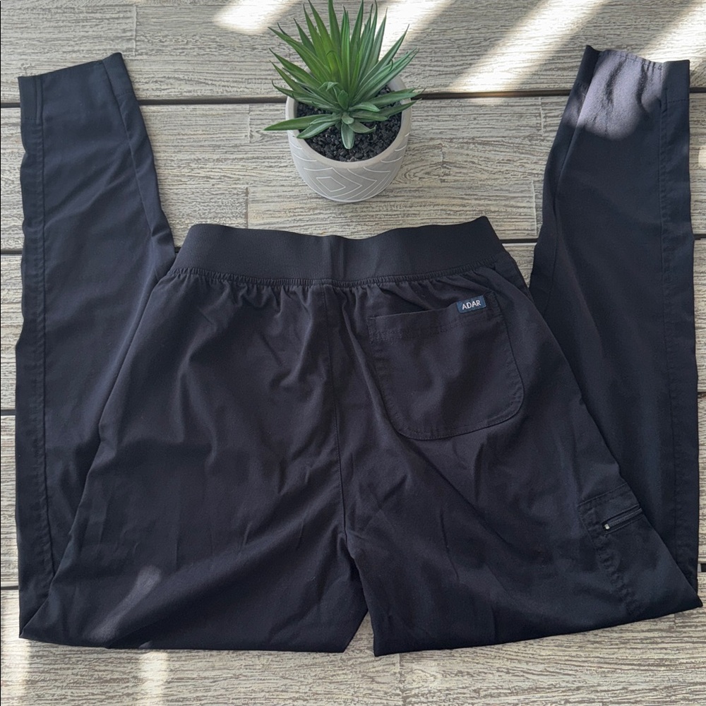 Women's Adar Stretchy Medical Scrub Jogger Pants, Black, Size Medium